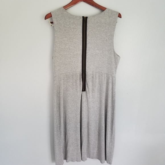 Mossimo Jersey Gray Cinched Waist A-Line Dress - Picture 2 of 5